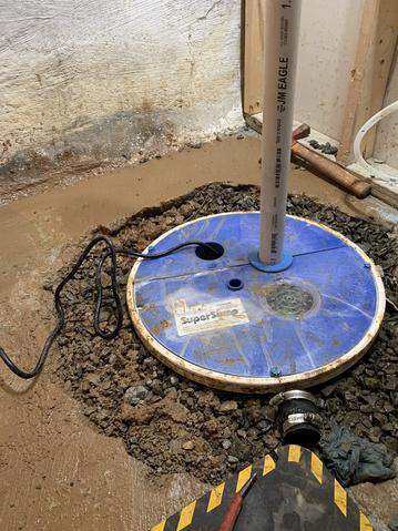 New sump pump installed