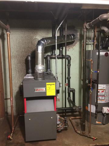 New furnace unit installed