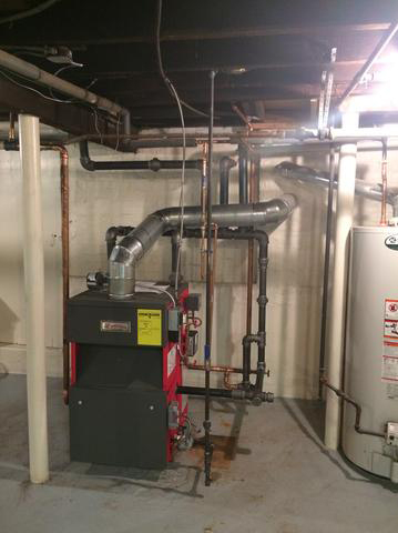 New furnace unit installed