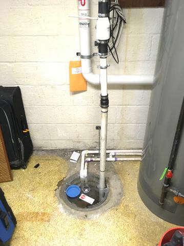 sump pump installation