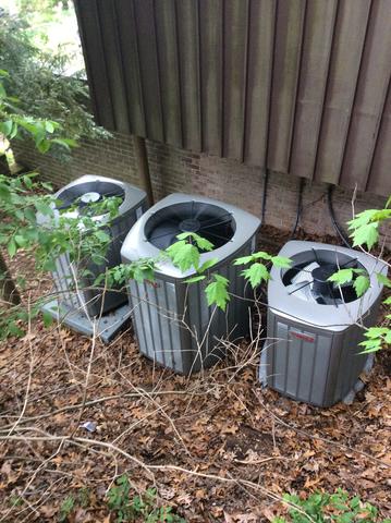 three new HVAC units installed