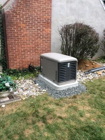 new generator installed outside house
