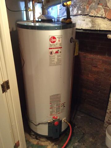 water heater replacement because of a leak