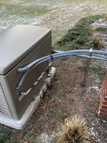 new generator installed outside a customers house